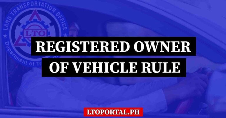 What is the Registered Owner Rule (of Vehicle)?